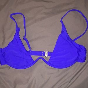 Royal blue underwire bikini top sz:L